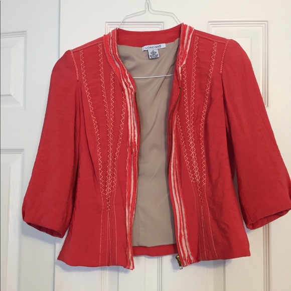 Ruffled Jacket w/Lining 3/4 Sleeves Great Details - Picture 2 of 16
